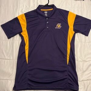LAKERS Men’s polo size medium. Purple & gold. EUC
